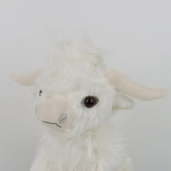 NIB White Highland Cow Plush11'', Cute Cattle Soft Stuffed Animal Hairy … - Picture 2 of 6